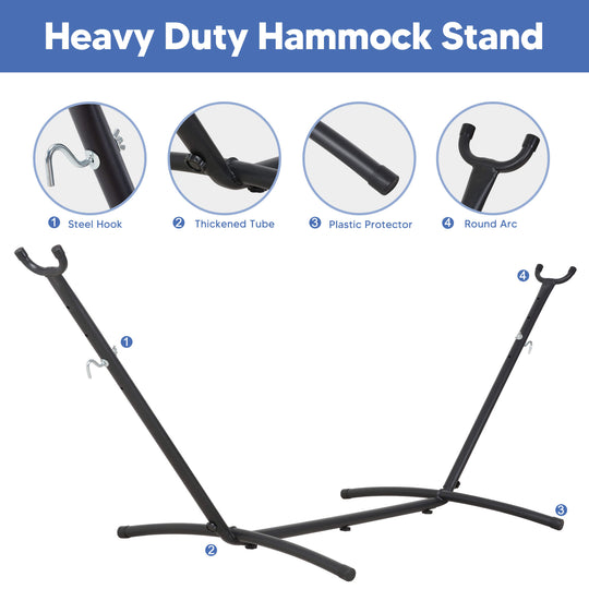 hammock with stand#color-h_blue-stripe