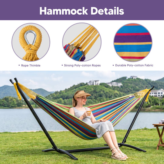 hammock with stand#color-h_colorful-stripes
