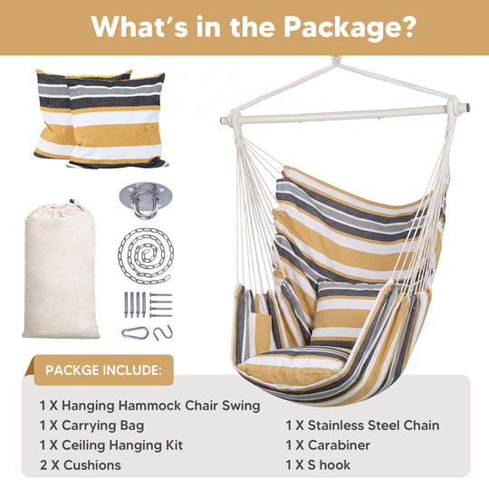 SUNCREAT Hammock Chair White#color_coffee-stripes