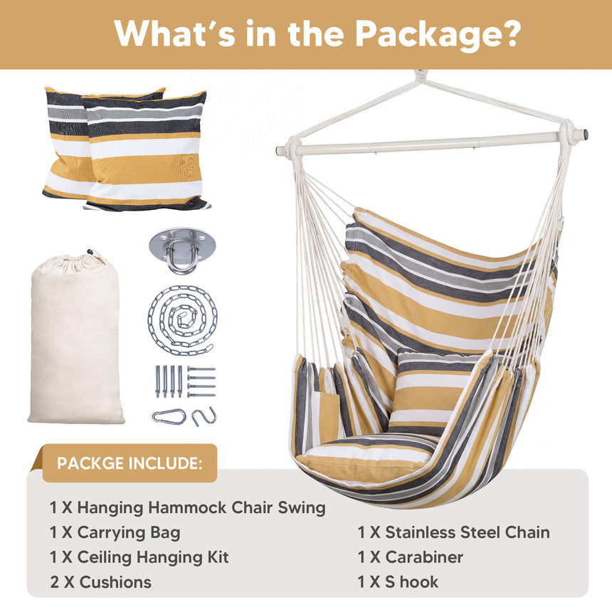 SUNCREAT Hammock Chair White#color_coffee-stripes