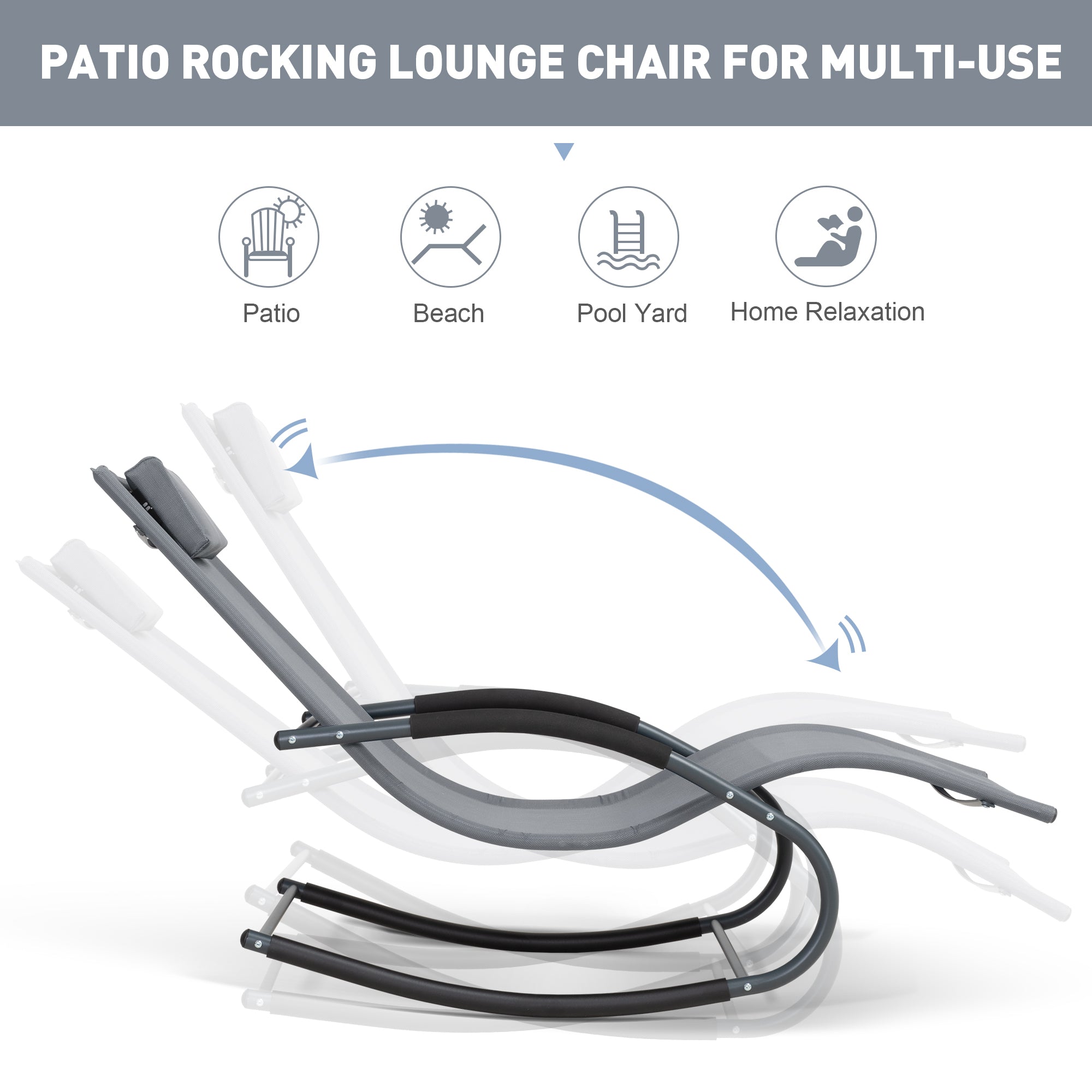 Outdoor Lounge Chair #color_grayish-blue-1