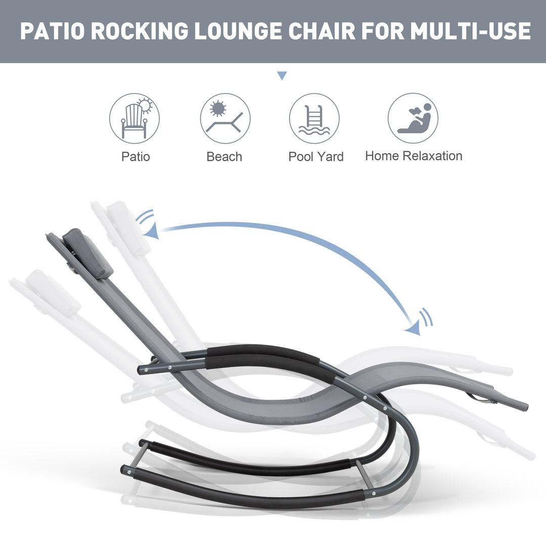 Outdoor Lounge Chair #color_grayish-blue-2