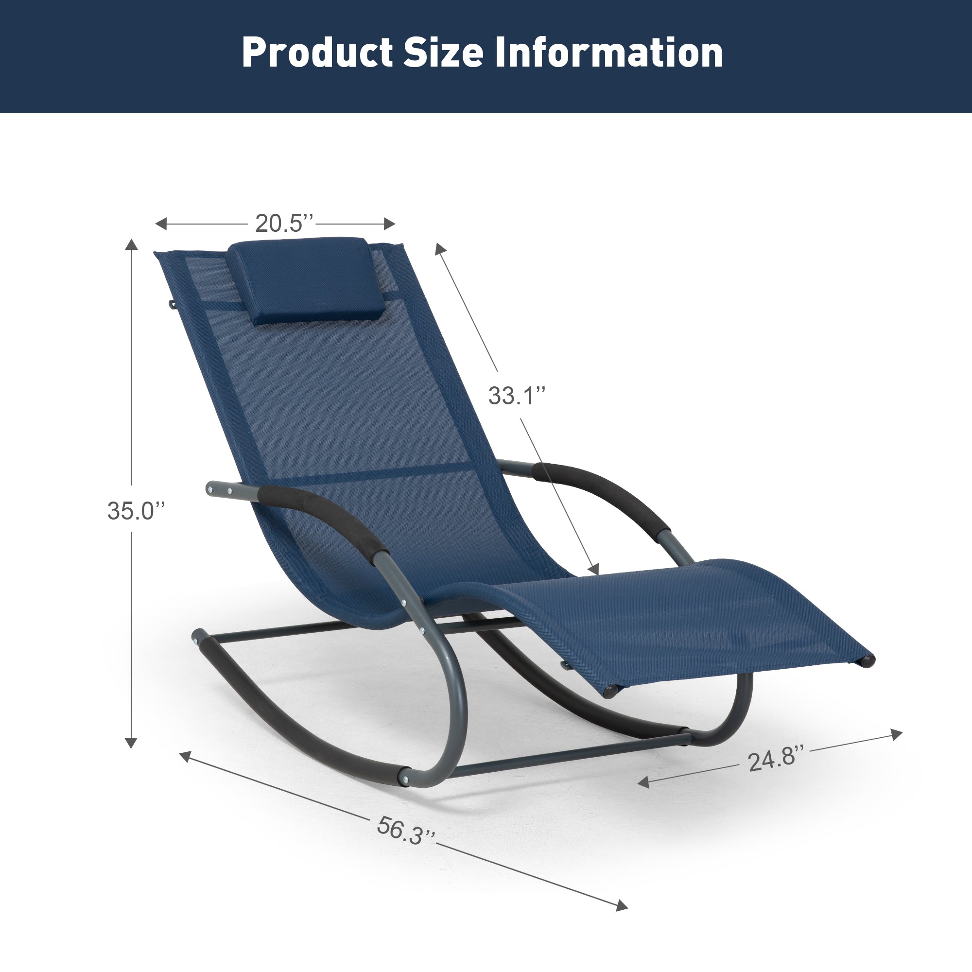 Outdoor Lounge Chair #color_navy-blue-1