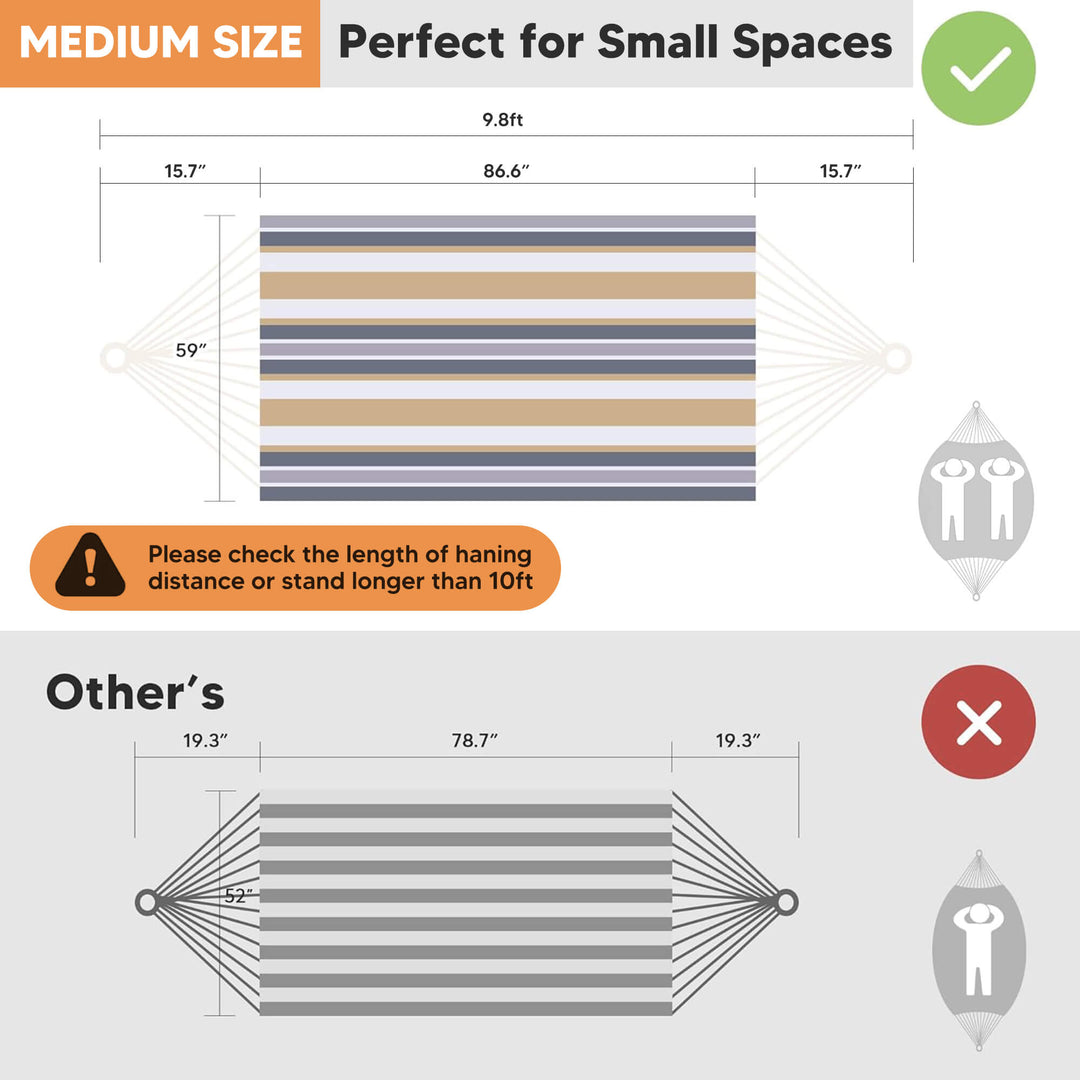 Camping Hammock for Outdoor#Color_coffee-stripes