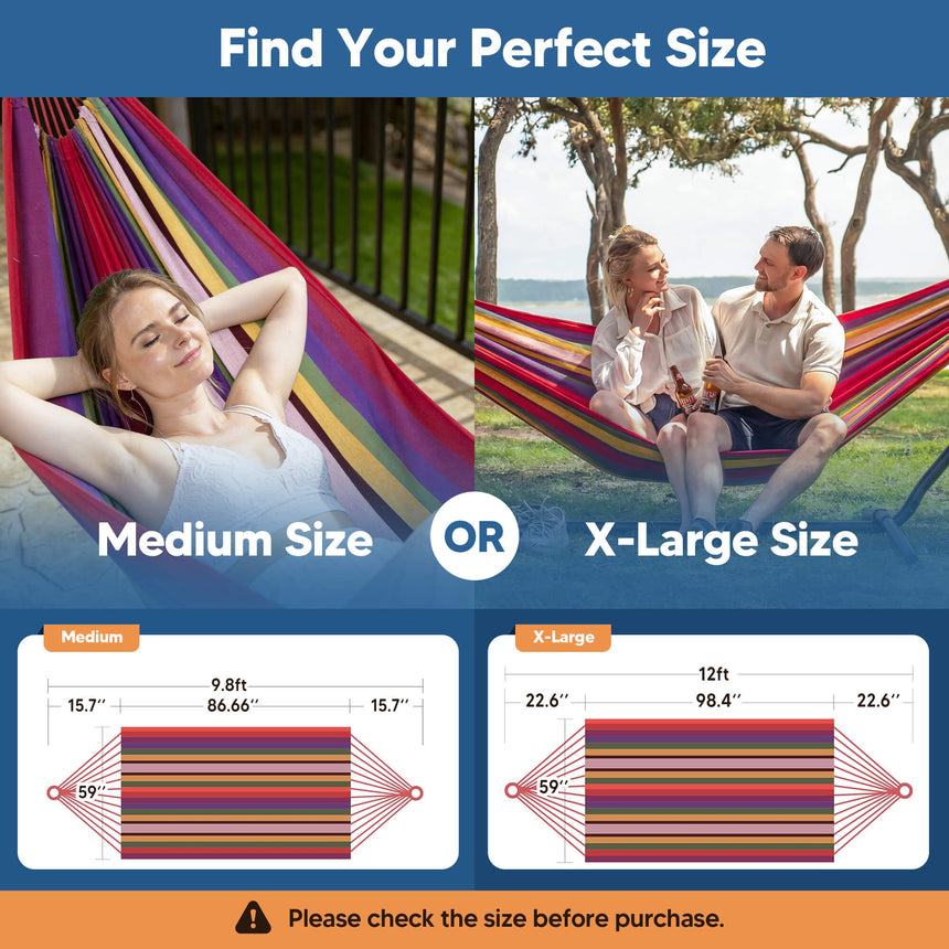 Camping Hammock for Outdoor#Color_red-stripes