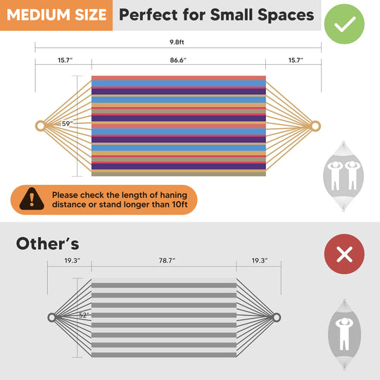 Camping Hammock for Outdoor#Color_colorful-stripes