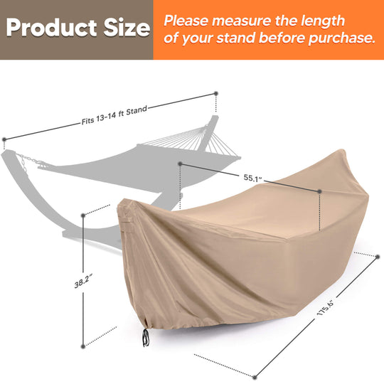 SUNCREAT Hammock Cover#size_14ft#color_brown