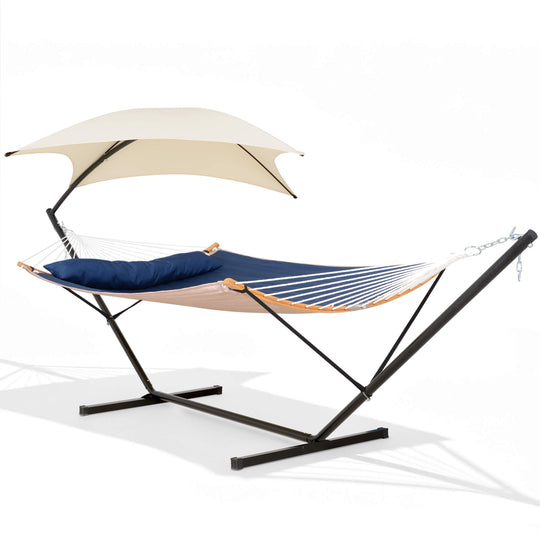 hammock with stand and sunshade#color-c_navy