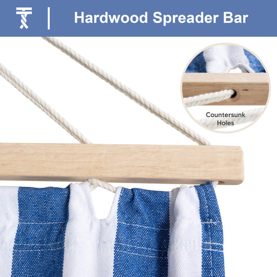 tree hammock swing#color_blue-white-stripes
