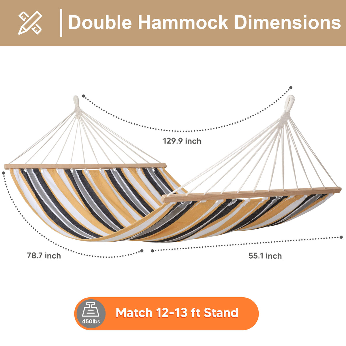 tree hammock swing#color_coffee-stripes