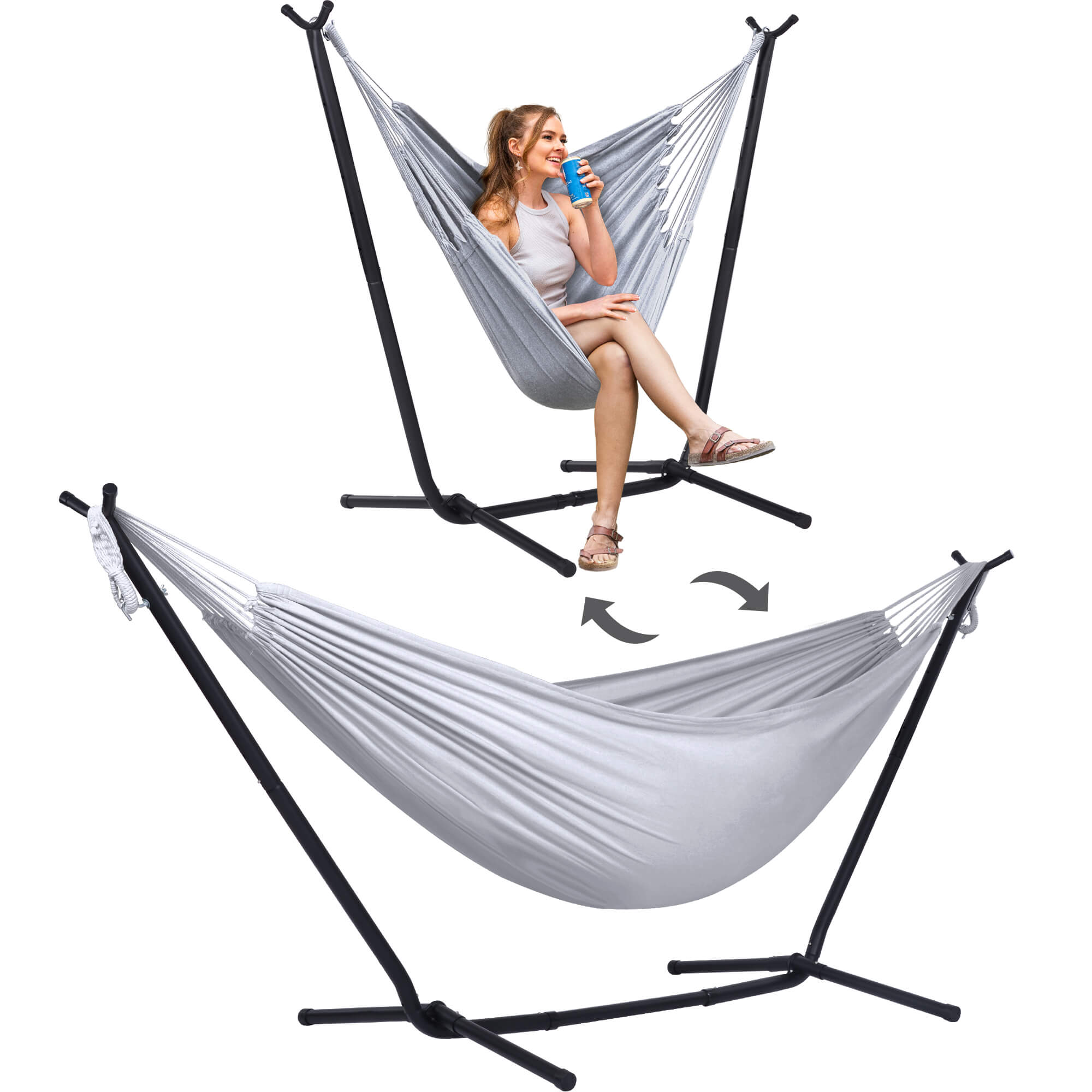SUNCREAT-2-in-1 Heavy-Duty-2-Person-Hammock-with-Stand#color_light-gray