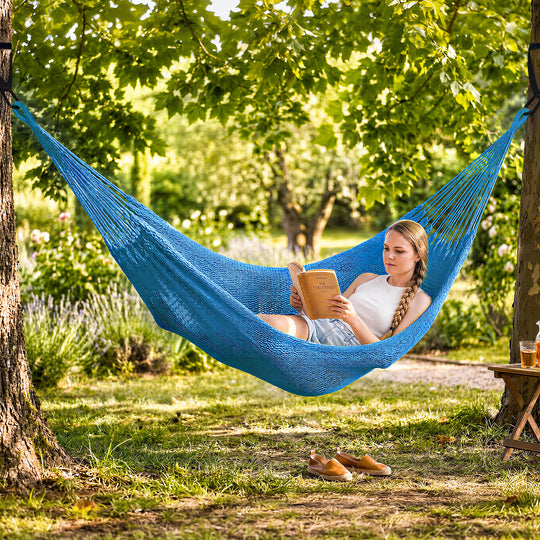 camping hammock#color_blue