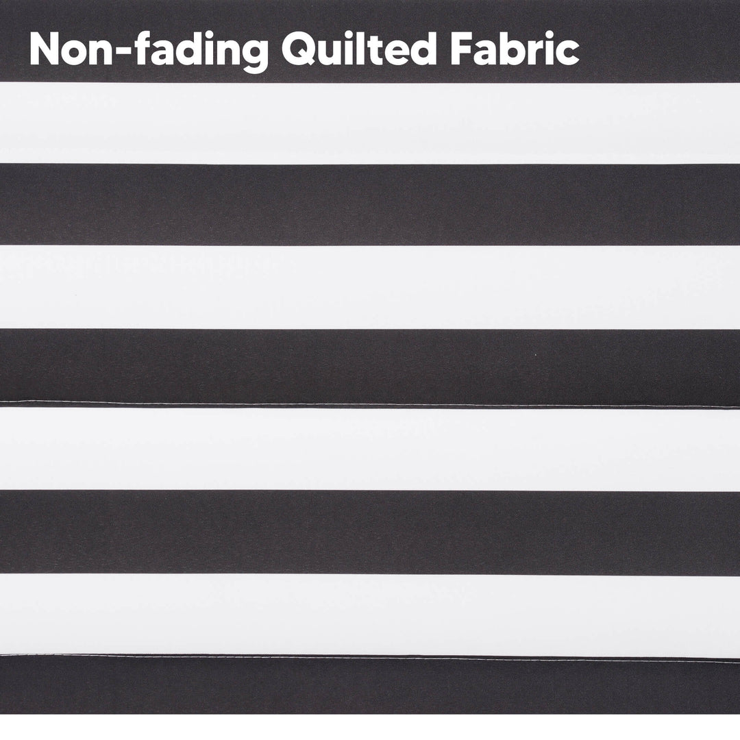 SUNCREAT Quilted Fabric Hammock#color_black-stripes
