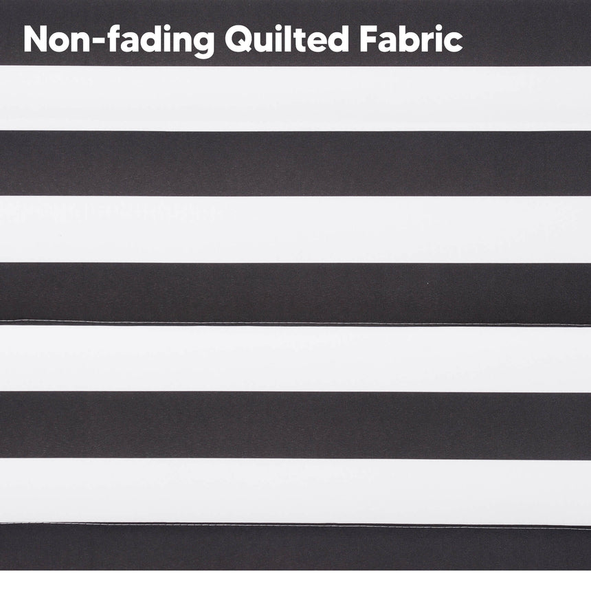 SUNCREAT Quilted Fabric Hammock#color_black-stripes
