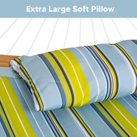 SUNCREAT-Double-Quilted-Hammock-with-Stand#color_yellow-blue