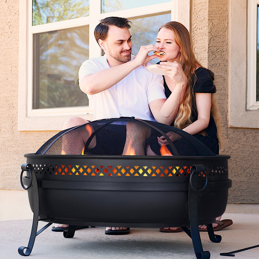 Outdoor-Bonfire-Wood-Burning-Fire-Pit-with-Grill-and-Fireplace-Poker#size_40-inch-2