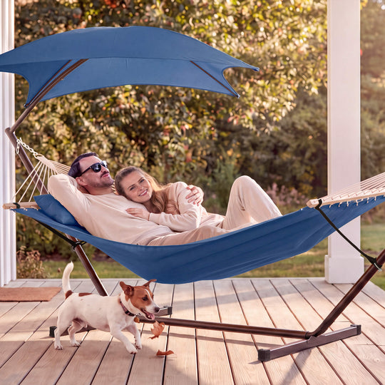 Standing Hammock with Stand#color-c_navy