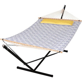 SUNCREAT-Double-Hammock-with-Stand-Green-Drops#color_gray-drops