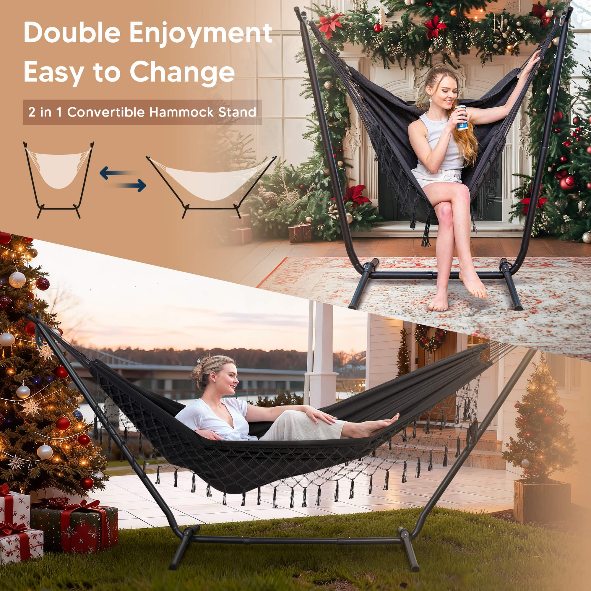 SUNCREAT-2-in-1 Heavy-Duty-2-Person-Hammock-with-Stand#color_gray-with-tassels