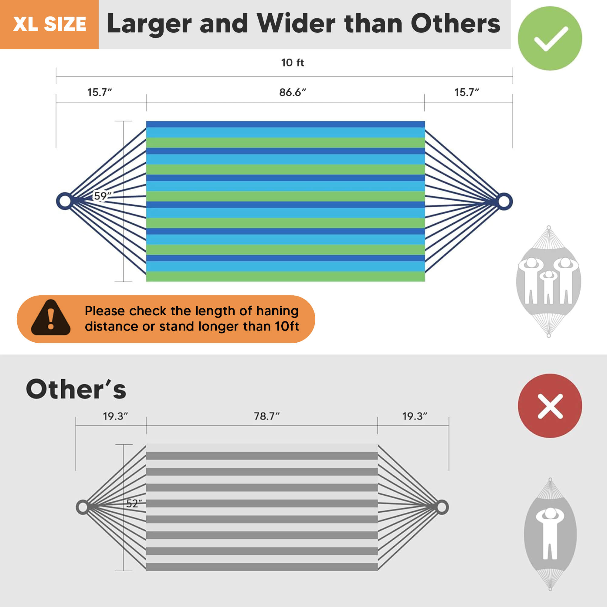 canping hammocks#color_blue-stripe