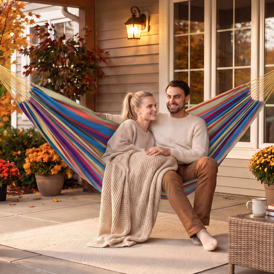 Camping Hammock for Outdoor#Color_colorful-stripes