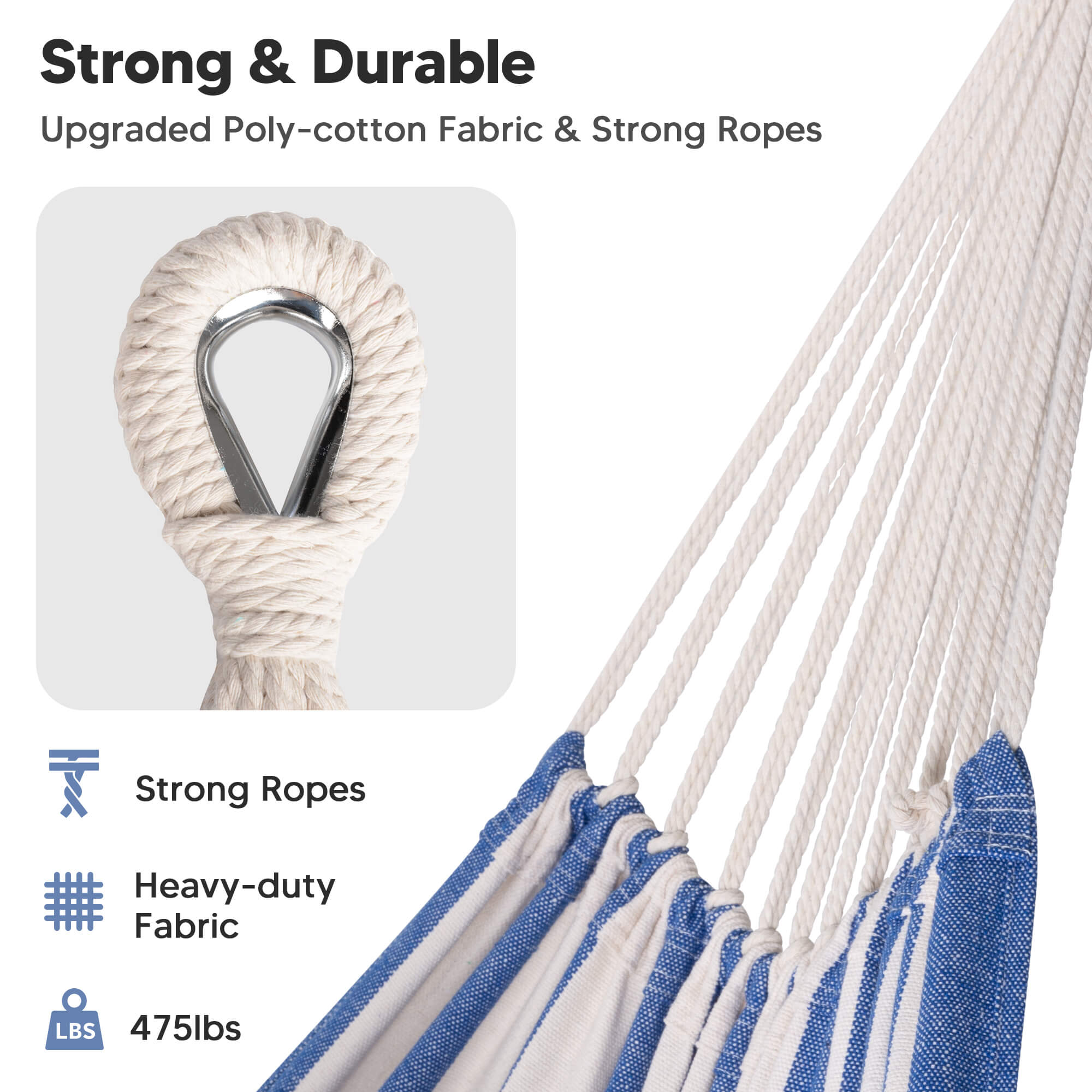 canping hammocks#color_blue-white-stripes