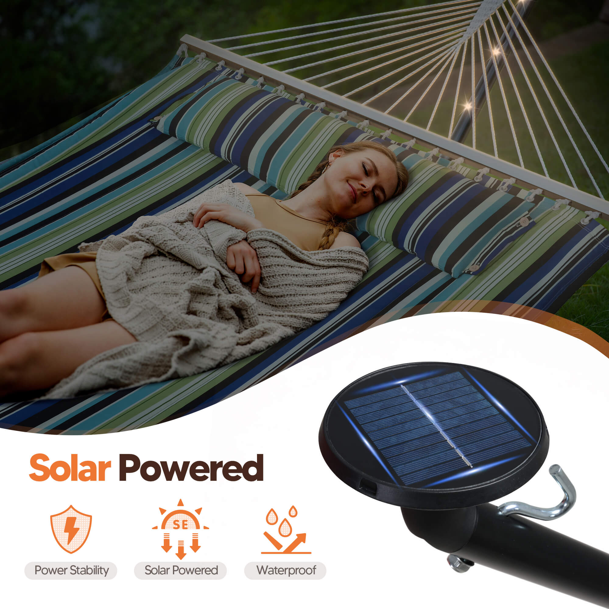 hammock with stand#color_blue-aqua