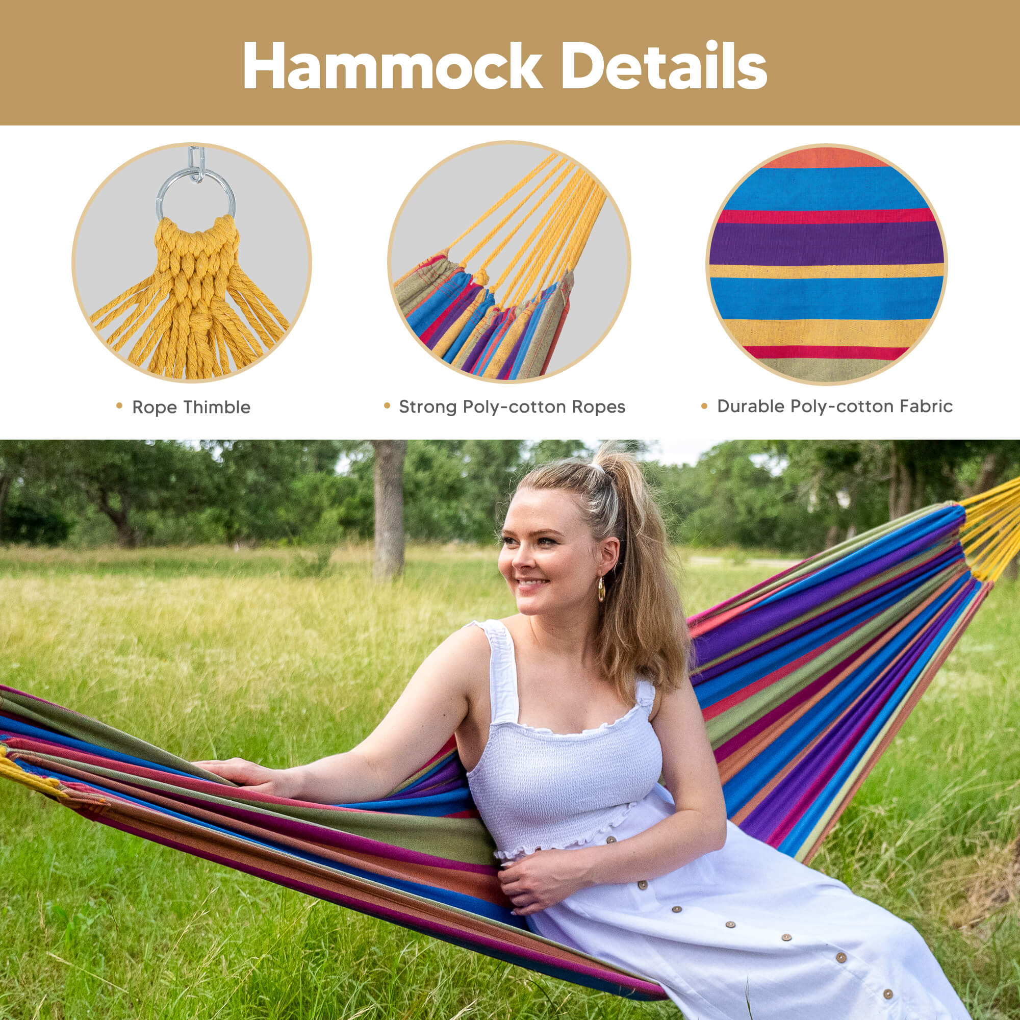 hammock with stand#color_colorful-stripes
