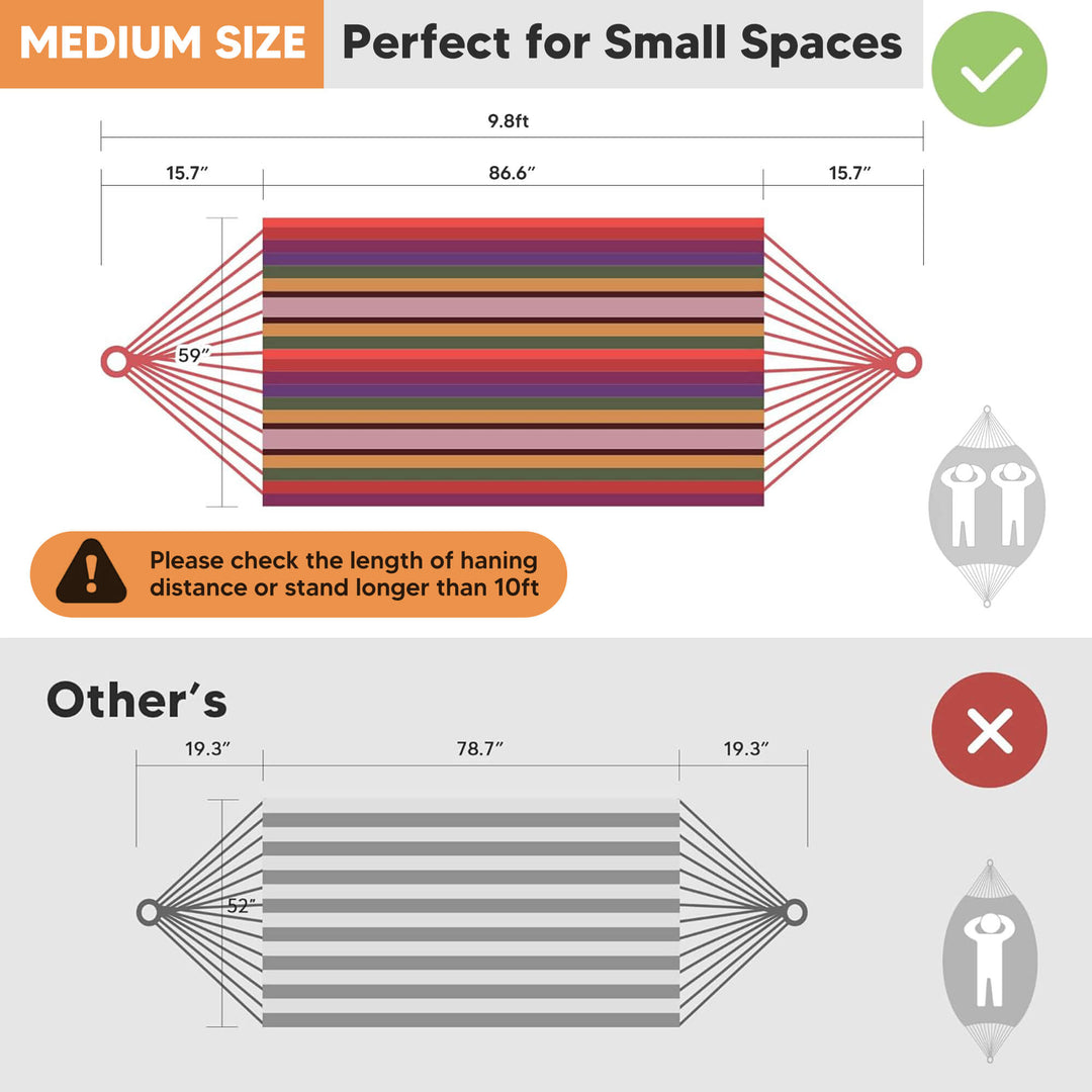 Camping Hammock for Outdoor#Color_red-stripes