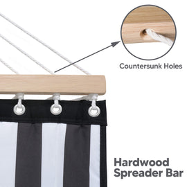 hammock with stand#color_black-stripes