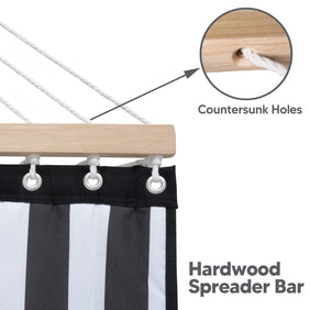 hammock with stand#color_black-stripes