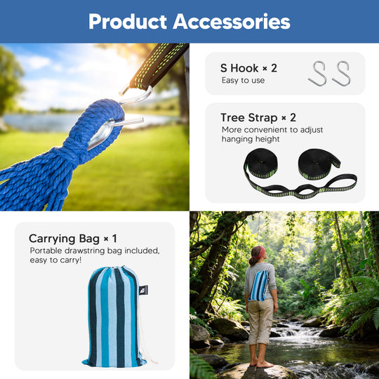 canping hammocks#color_light-blue-stripes
