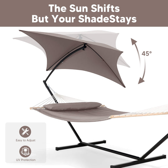 Standing Hammock with Stand#color_brown