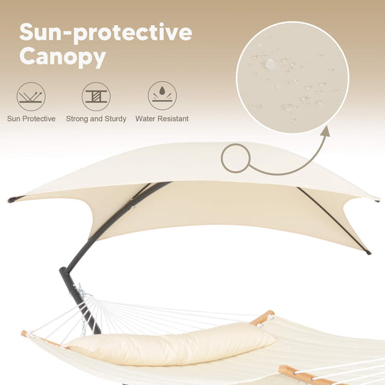 hammock with stand and sunshade#color-c_white