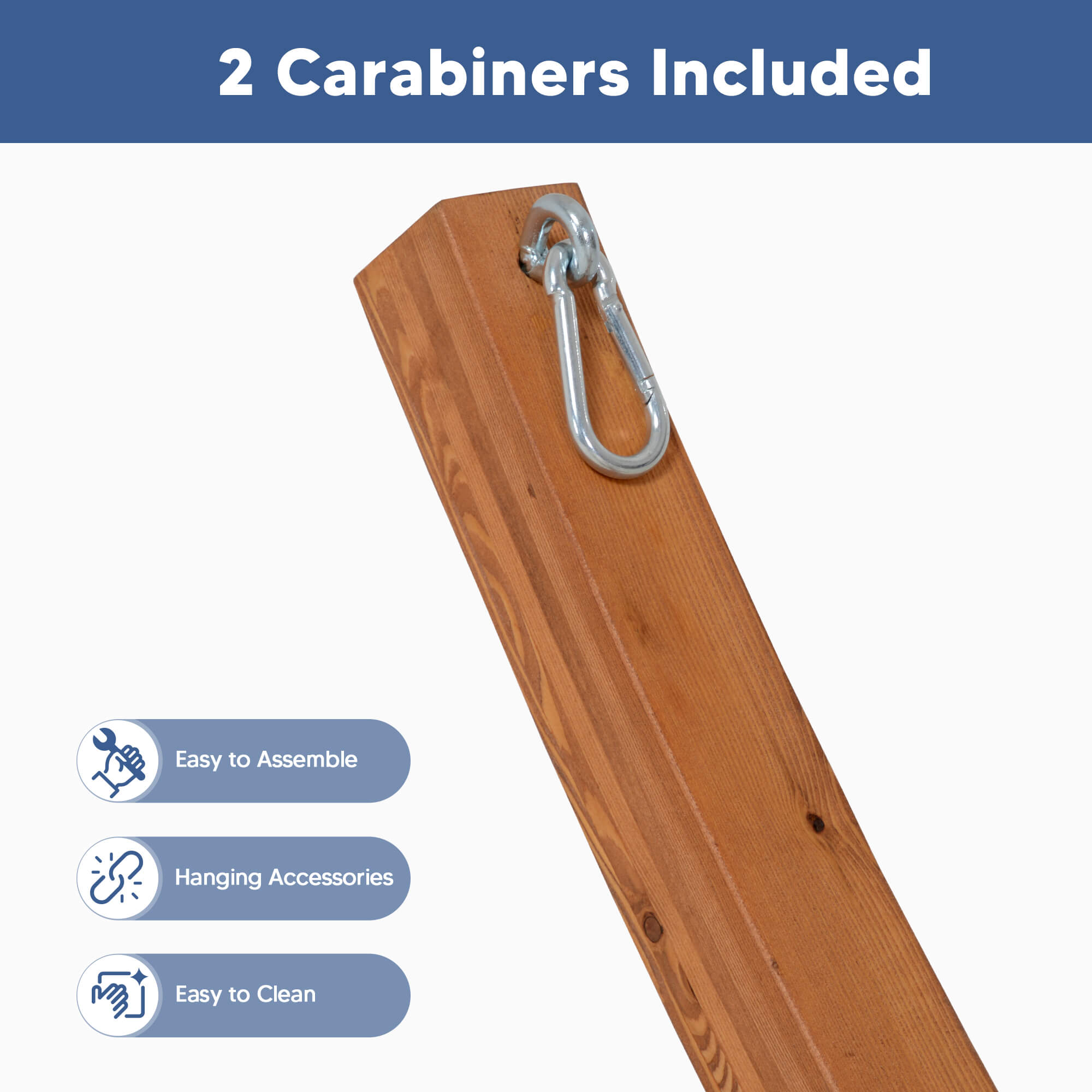 hammock with wooden stand#color_blue-white-stripes