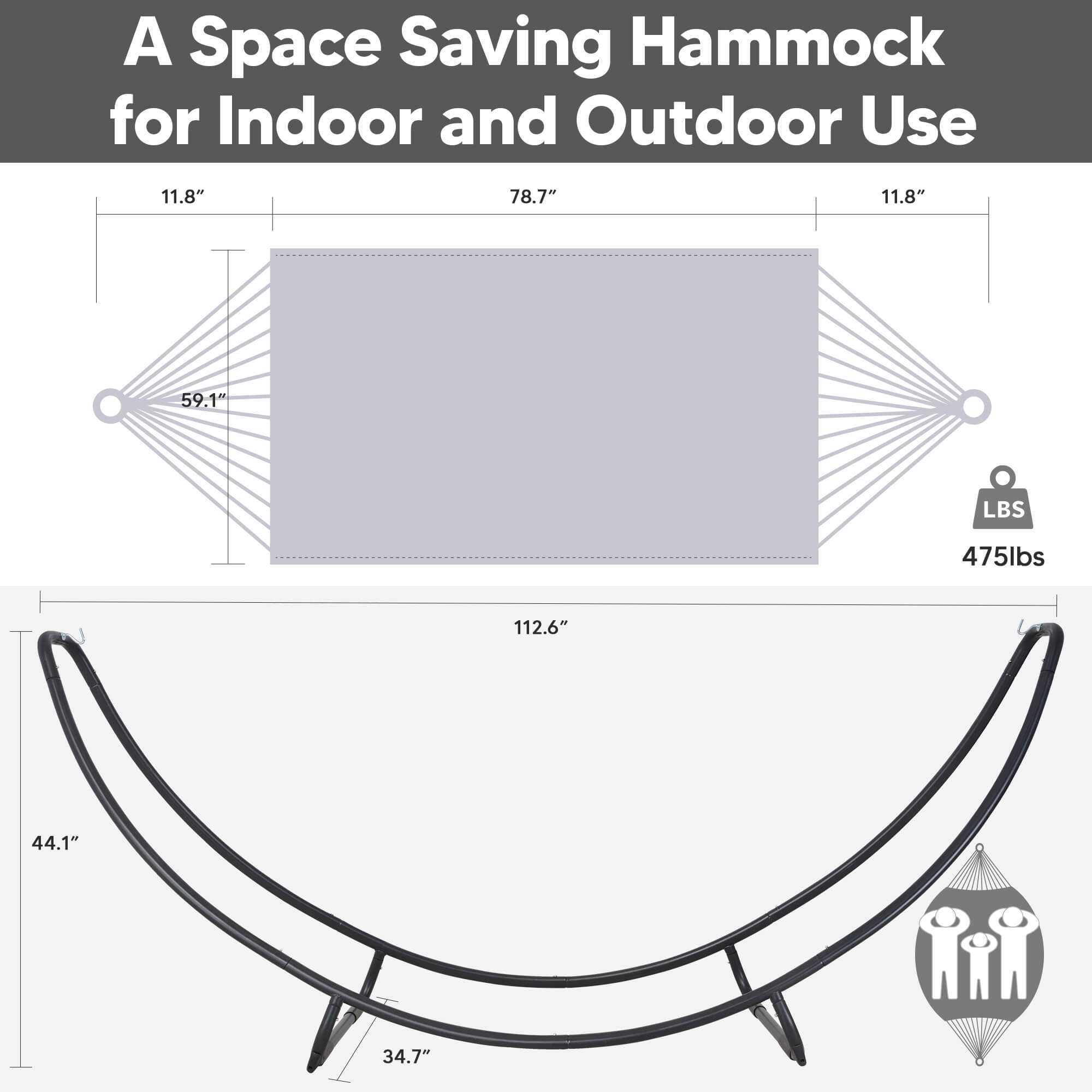 hammock with stand#color_light-gray