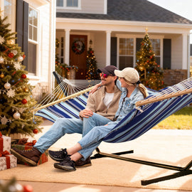 SUNCREAT-Double-Hammock-with-Stand-Blue-Stripes#color_blue-stripes
