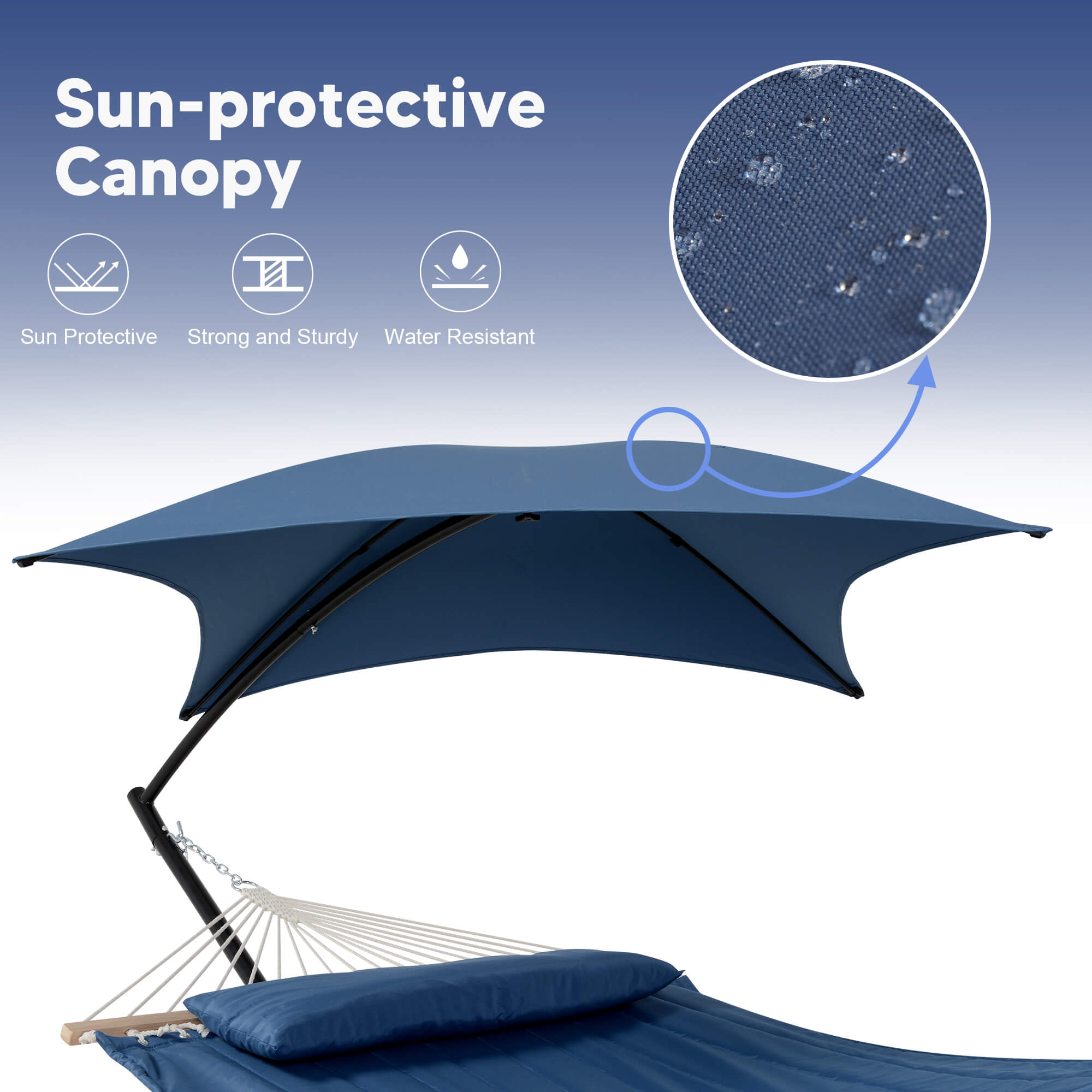 Standing Hammock with Stand#color_navy