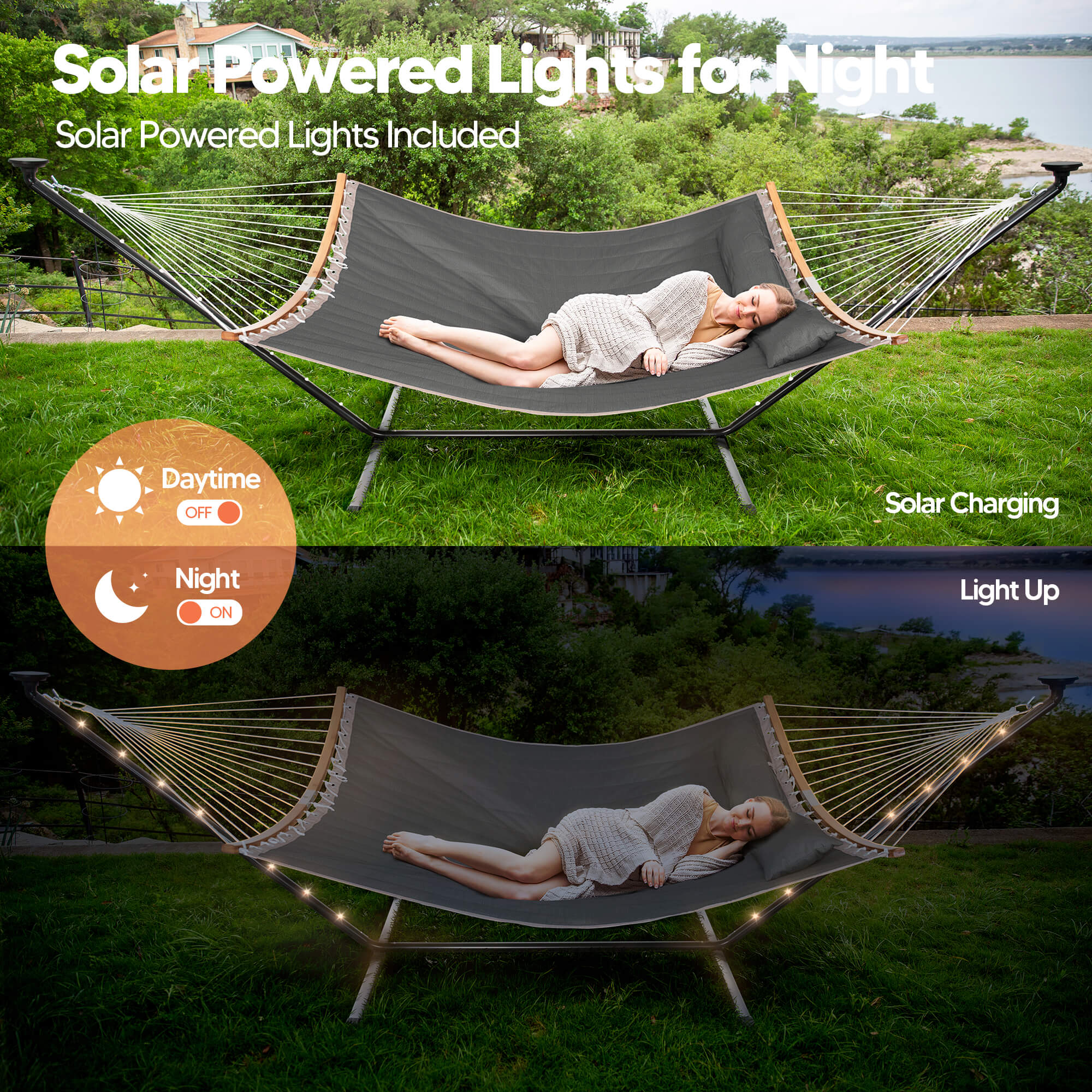 double hammock with stand  #color_dark-gray#options_combo-cover-$215.99-save-40%