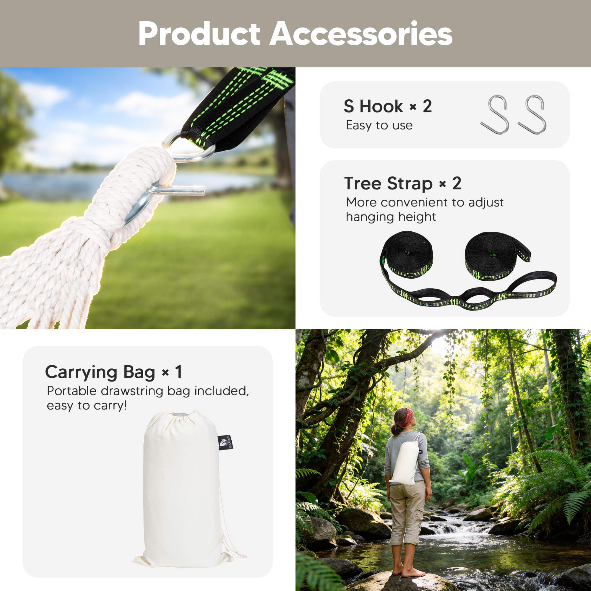 canping hammocks#color_beige-with-tassels