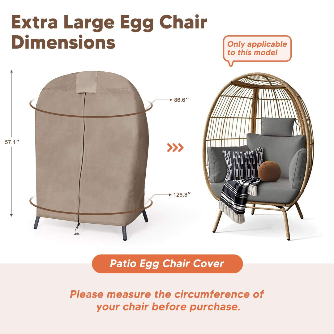 SUNCREAT Egg Chair Cover#size_for-egg-chair-coffee