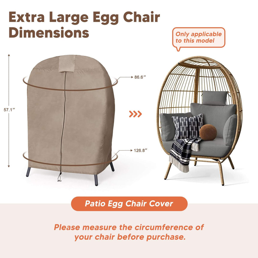 SUNCREAT Egg Chair Cover#size_for-egg-chair-coffee