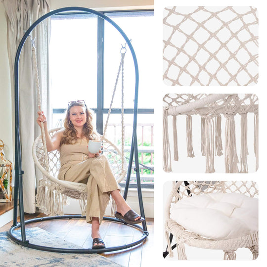 Heavy-Duty-Hammock-Chair-with-Stand#color_beige-2