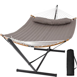 SUNCREAT-Double-Quilted-Hammock-with-Stand-Brown-gray#color_brown-gray