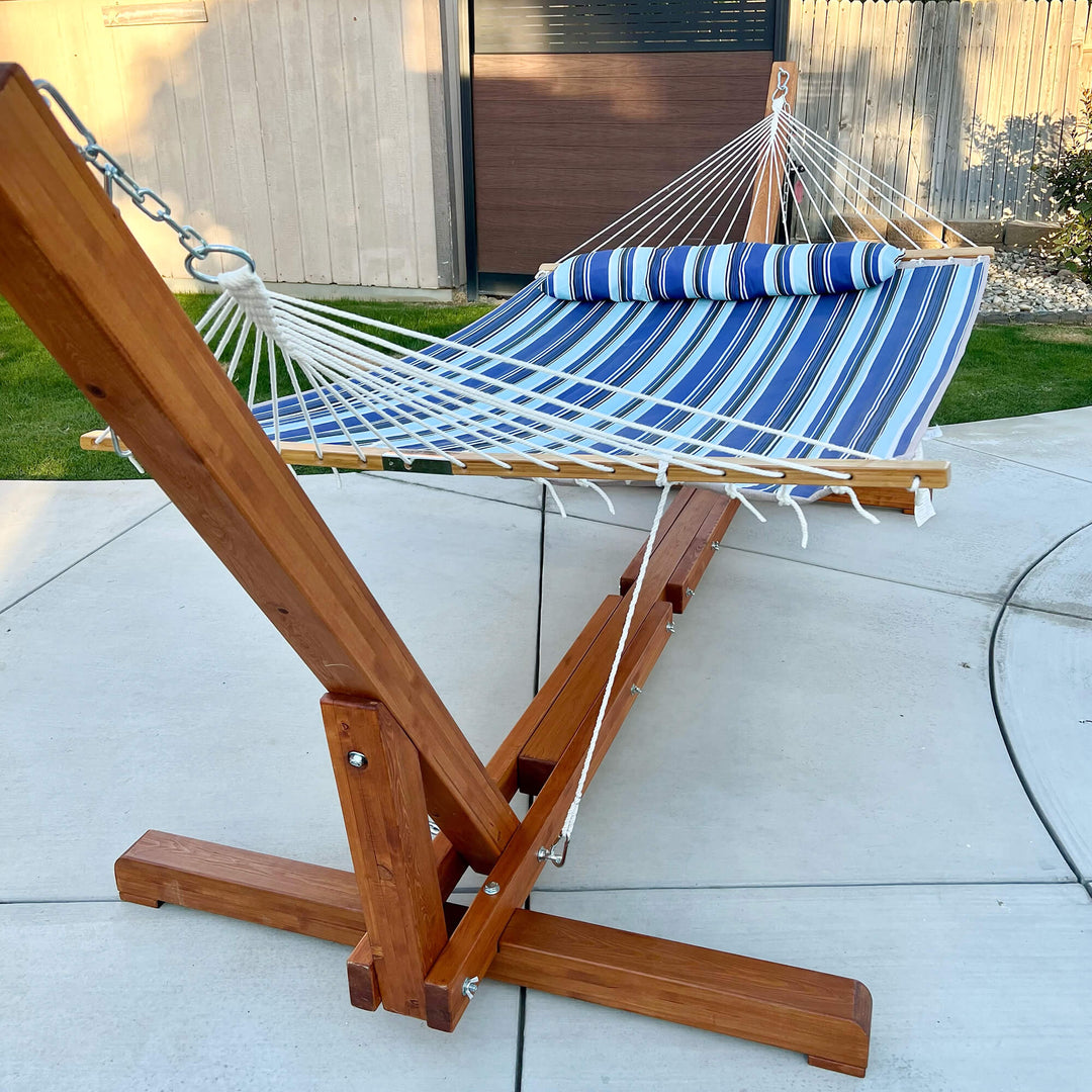 12-14 Ft Adjustable Wooden Hammock Stand, 475 lbs SUNCREAT