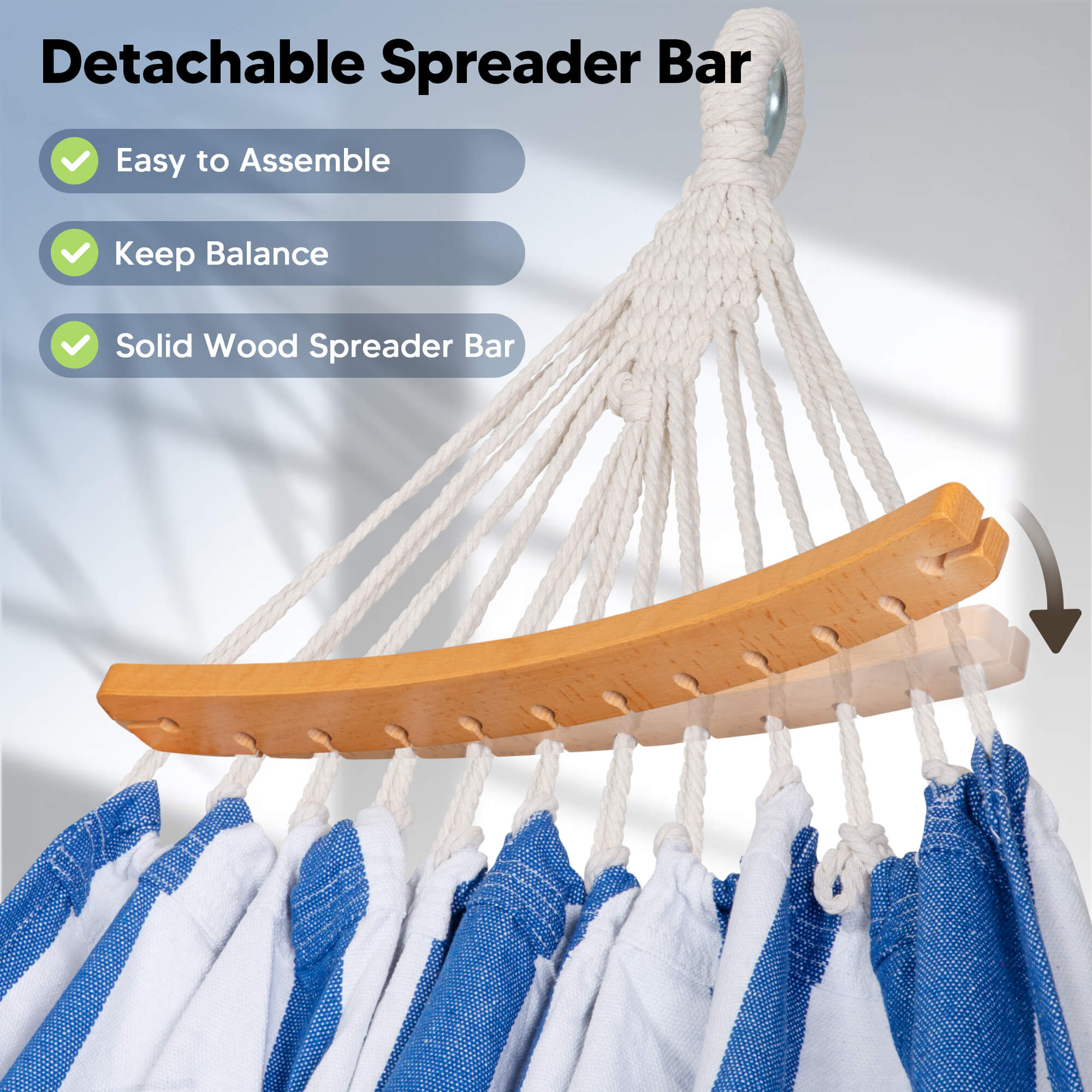 canping hammocks#color_blue-white-stripes