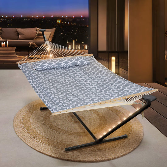 hammock with stand#color_light-gray