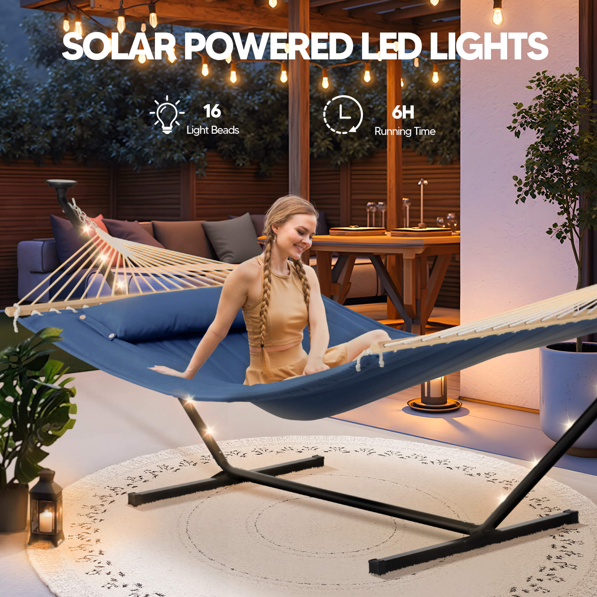 hammock with stand#color_navy