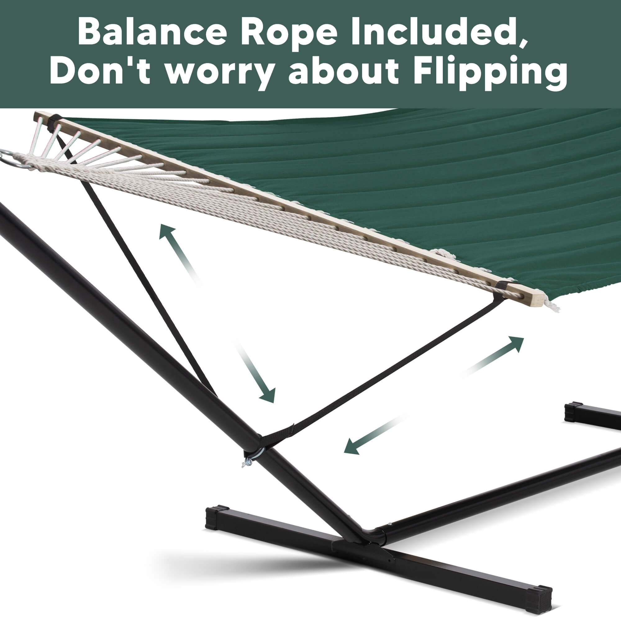 Standing Hammock with Stand#color_dark-green