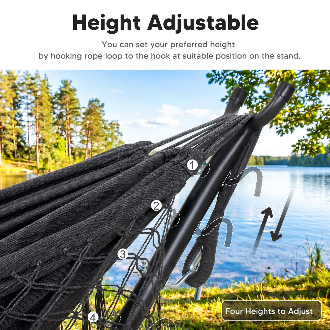 hammock with stand#color-h_dark-with-tassels
